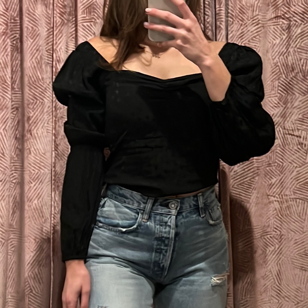 Wayf black dress top - Medium